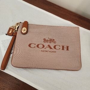 Coach 1941 Jacquard Turnlock Pouch 26 NWT Burnished Amber